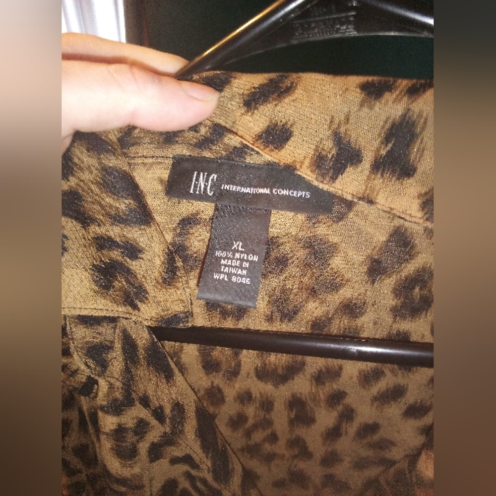 Cheetah ruffle blouse